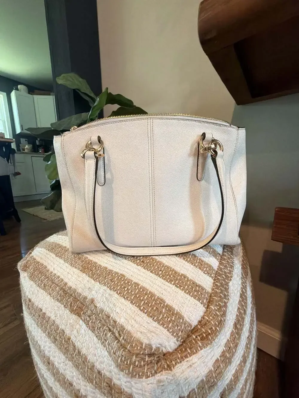 Coach F57520 Pebbled Leather Christie Carryall Satchel